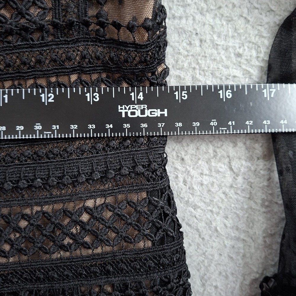 One33 Social Womens 4 High Neck Illusion Lace Cocktail Dress Black Whimsigoth - Picture 8 of 11